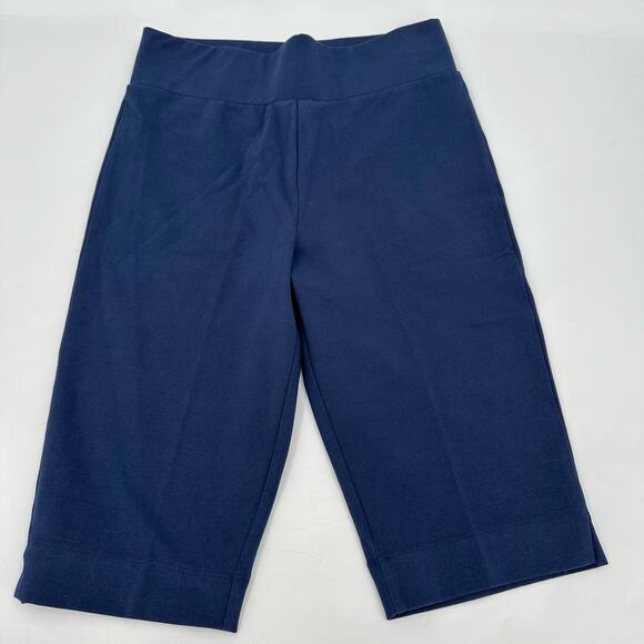 LOGO Layers by Lori Goldstein Bermuda Pull On Shorts NAVY BLUE Womens XXSP - Picture 1 of 6